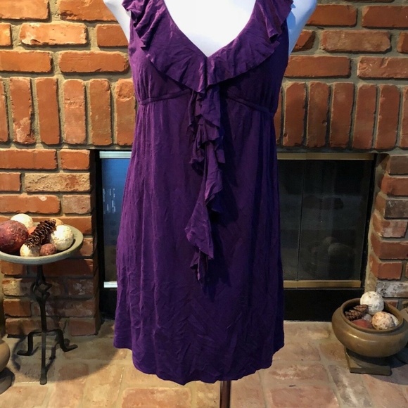 Purple Tiered Ruffle Accent Sun Dress - Picture 4 of 6